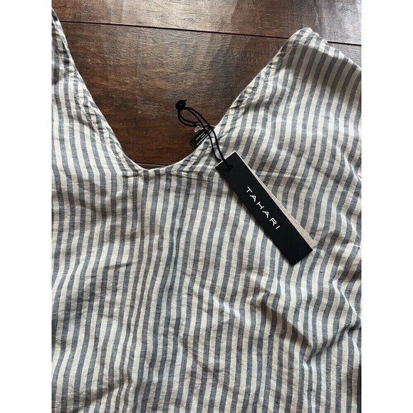 Tahari Womens Long Line 100% Lien Pull Over Top NWT Sz Small - Picture 4 of 9